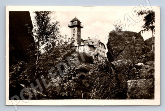 Pohlednice Špičák nad Tanvaldem rozhledna ČB (P1474)