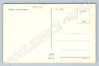 Pohlednice Špičák nad Tanvaldem rozhledna ČB (P1474)