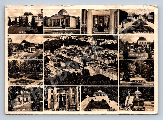 Pohlednice Františkovy Lázně více záběrů etnografie (P1475)
