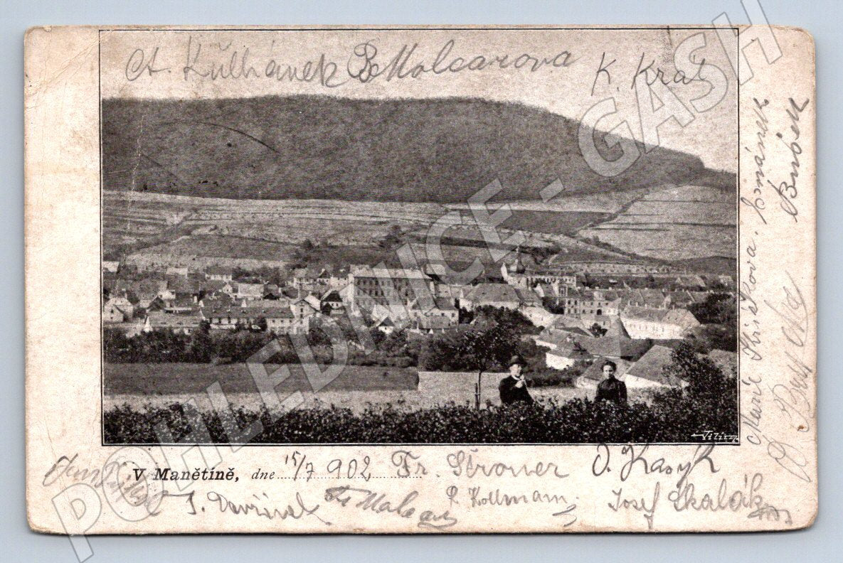 Pohlednice Manětín 1908 (P1482)
