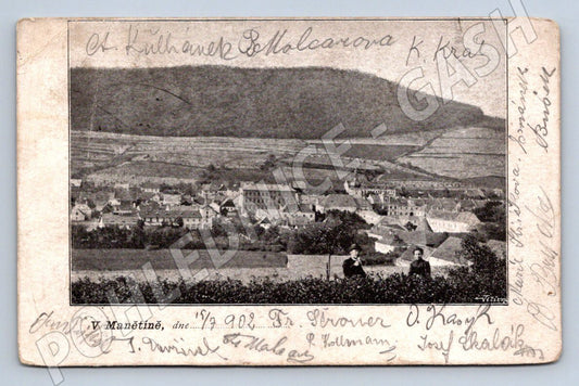 Pohlednice Manětín 1908 (P1482)