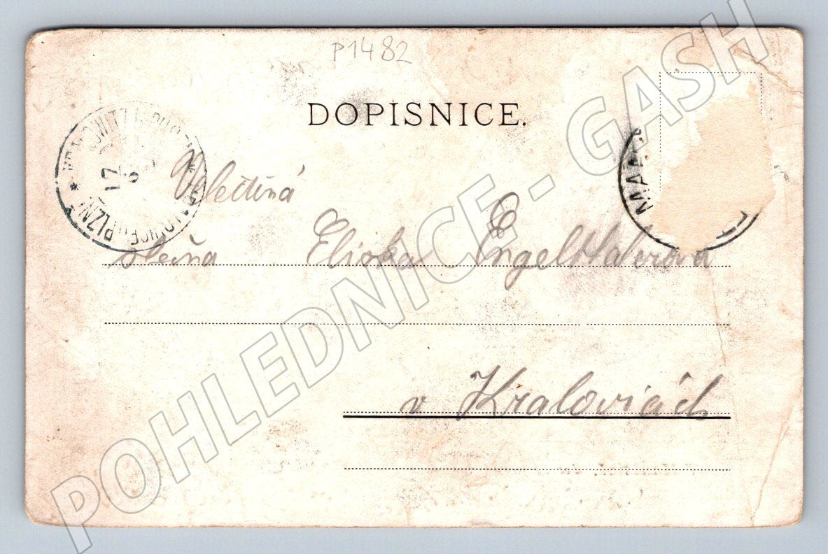 Pohlednice Manětín 1908 (P1482)