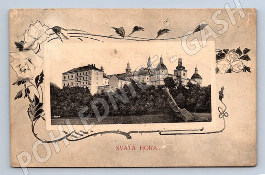 Pohlednice Svatá Hora u Příbrami 1909 (P1488)