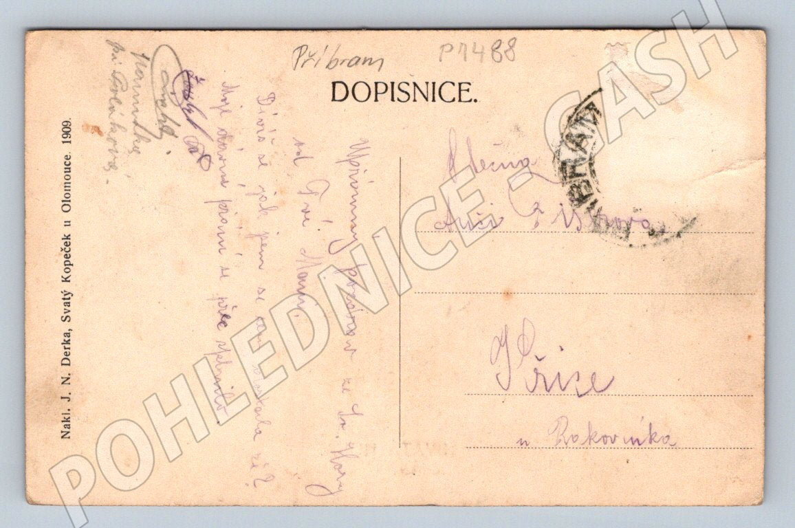 Pohlednice Svatá Hora u Příbrami 1909 (P1488)