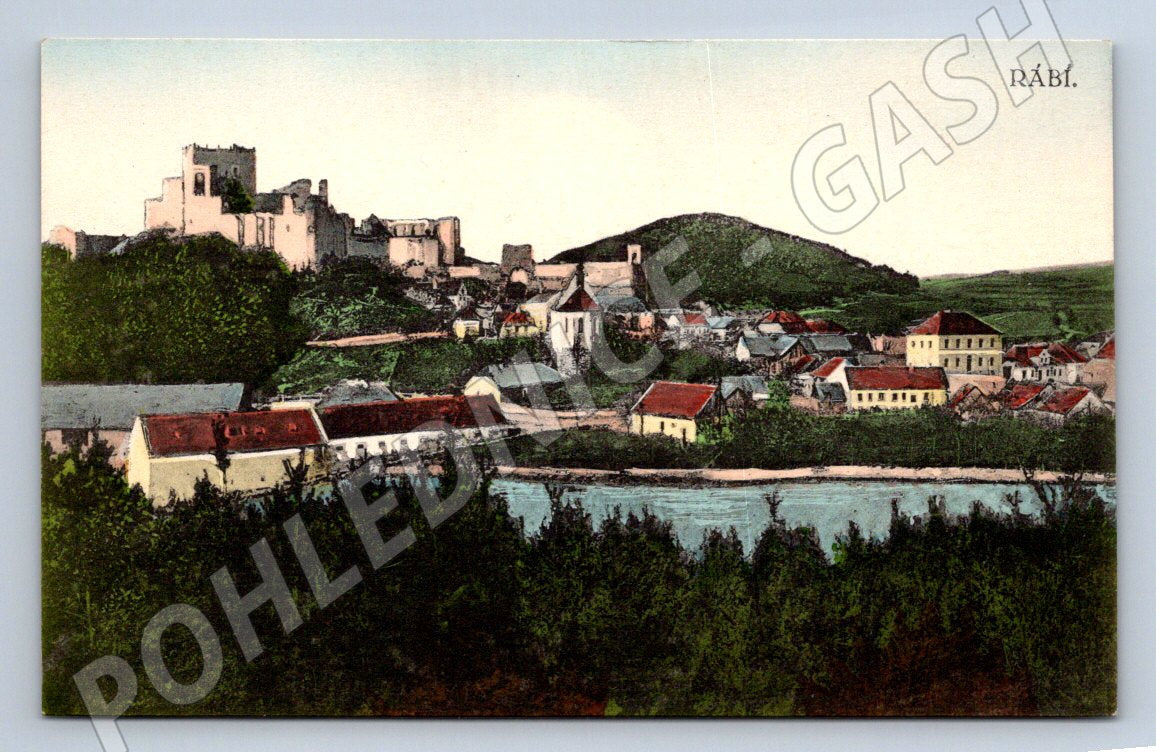 Pohlednice Rábí hrad 1928 (P1489)