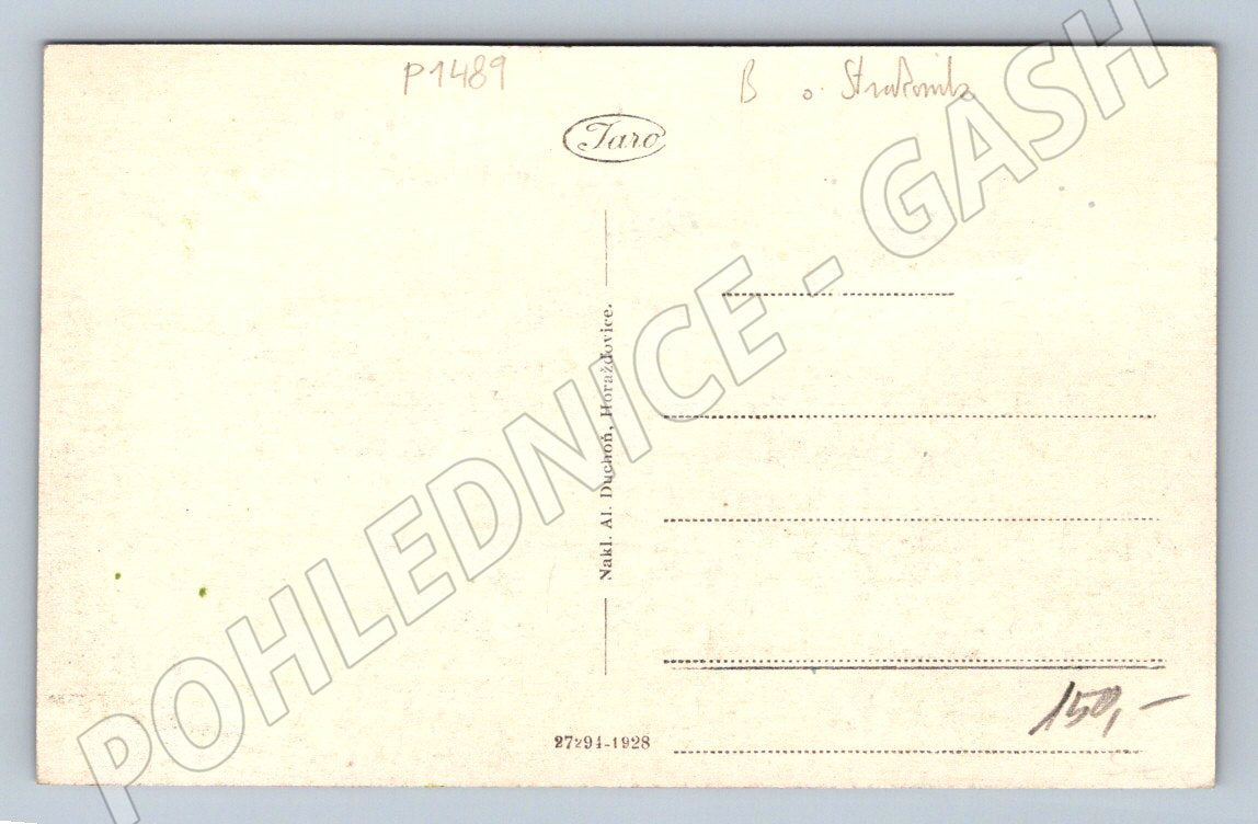 Pohlednice Rábí hrad 1928 (P1489)