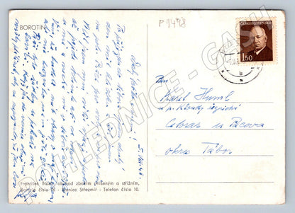 Pohlednice Borotín kostel ČSR (P1498)