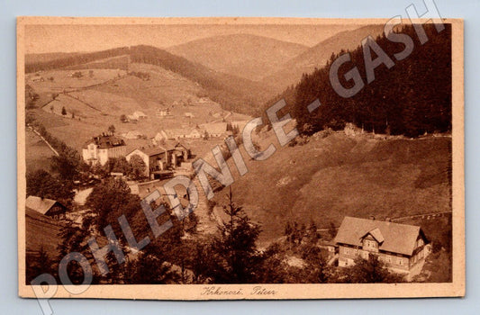 Pohlednice Krkonoše Paseky horská osada v údolí (P1499)