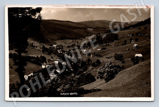 Pohlednice Krkonoše Gross Aupa Velká Úpa ČB (P1512)