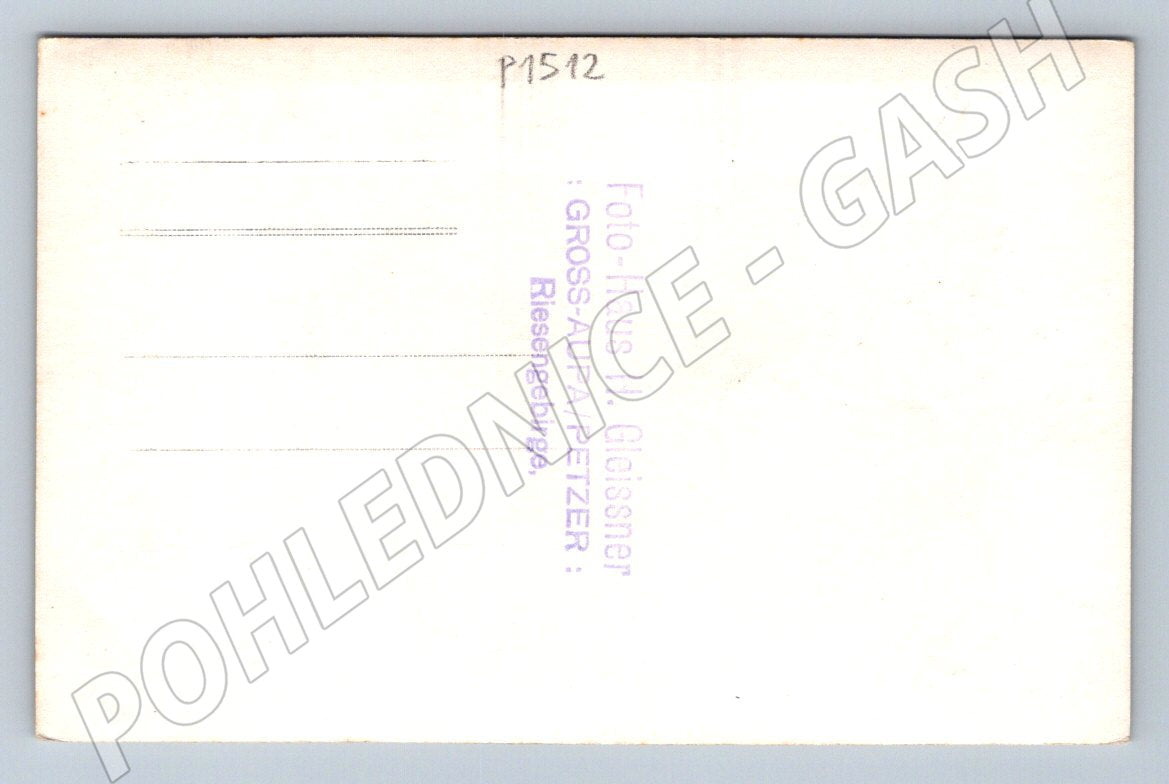 Pohlednice Krkonoše Gross Aupa Velká Úpa ČB (P1512)