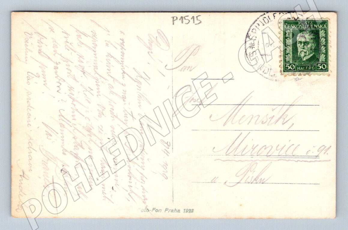 Pohlednice Krkonoše Sněžka Obří bouda Slezský dům 1917 (P1515)