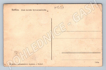 Pohlednice Sedlice znak knížete Schwarzenberka (P1517)