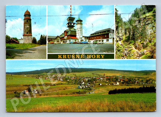 Pohlednice rozhledna Blatenský vrch hotel Klínovec Horní Blatná(P1522)