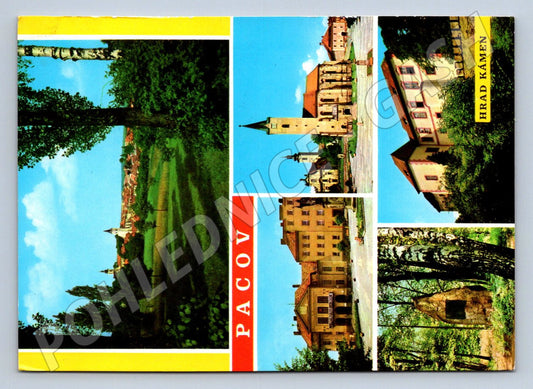 Pohlednice Pacov Hrad Kámen kolorovaná (P1528)
