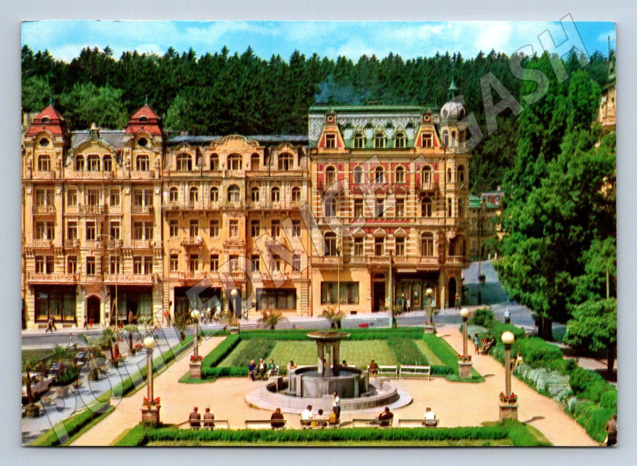 Pohlednice Mariánské Lázně Náměstí Míru (P1534)
