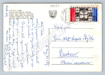 Pohlednice Karlovy Vary Kamzík pod Jelením skokem (P1537)