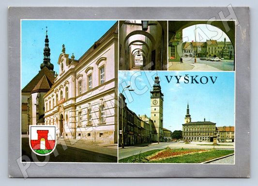 Pohlednice Vyškov renesanční radnice a zámek (P1544)