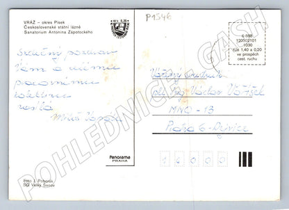 Pohlednice Vráž u Písku lázně Antonína Zápotockého (P1546)