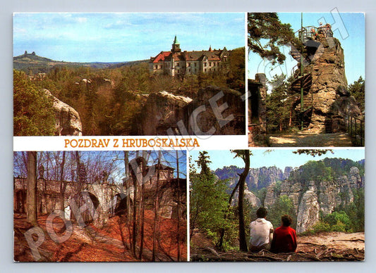 Pohlednice Hruboskalsko hrady skalní vyhlídky a příroda (P1555)