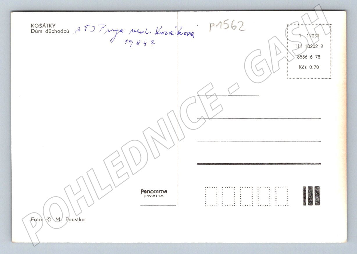 Pohlednice Košátky dům důchodců ČB (P1562)