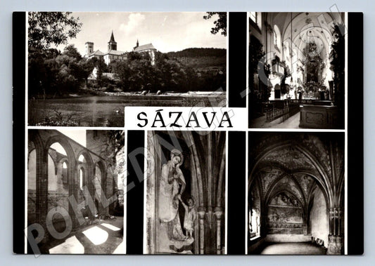 Pohlednice Sázava klášterní kostel sv Prokopa (P1563)