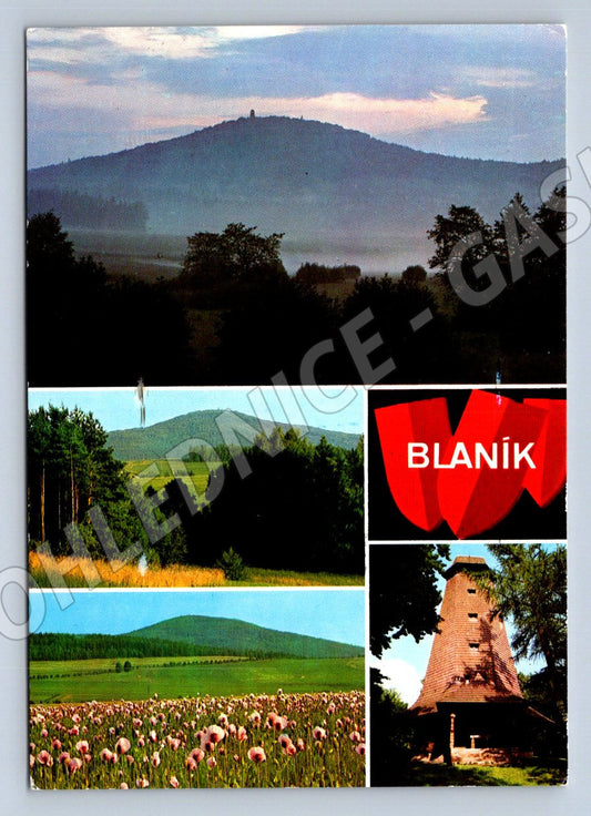 Pohlednice Blaník Památný vrch raz 1990 Československo (P1566)