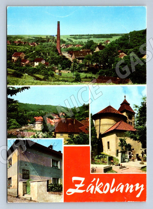 Pohlednice Zákolany různé motivy obce (P1567)