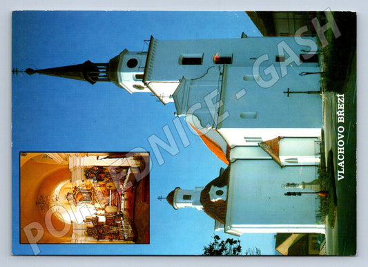 Pohlednice Vlachovo Březí barokní kostel Zvěstování Panny Marie(P1569)