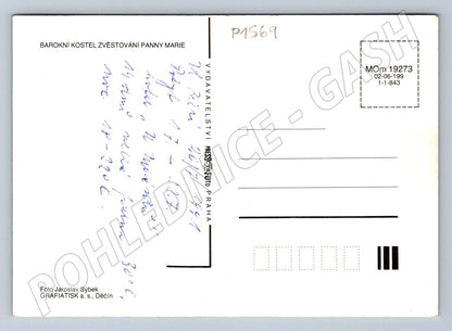 Pohlednice Vlachovo Březí barokní kostel Zvěstování Panny Marie(P1569)