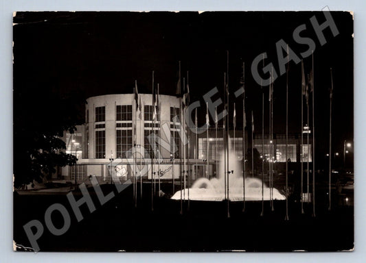 Pohlednice Brno Mezinárodní veletrh noční pohled 1961 (P1572)