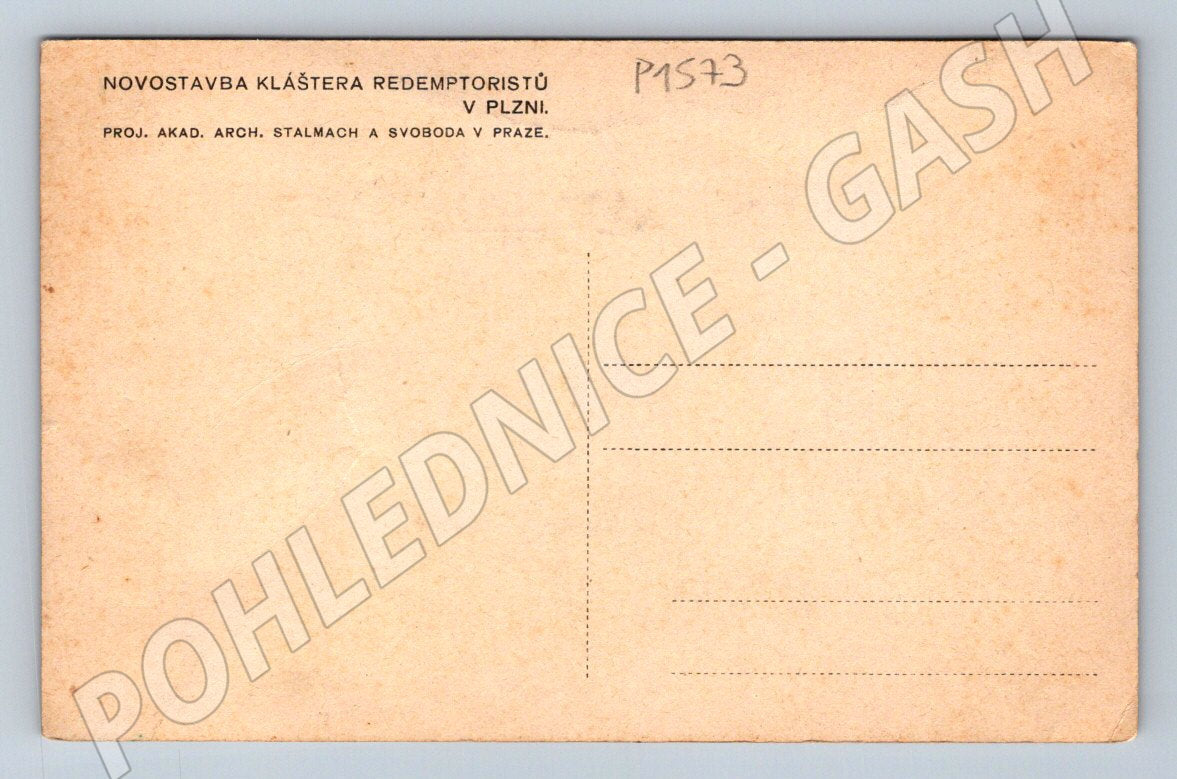 Pohlednice Plzeň novostavba kláštera Redemptoristů Stalmach (P1573)