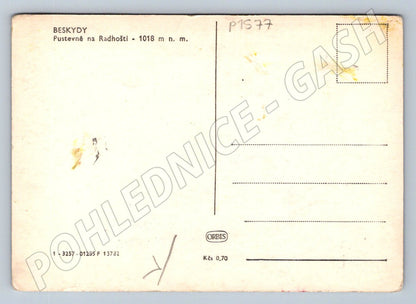 Pohlednice Beskydy Pustevny na Radhošti 1018 m ČB (P1577)