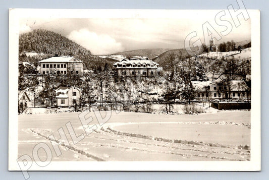 Pohlednice Moravskoslezské Beskydy Ostravice zimní pohled ČSR (P1579)