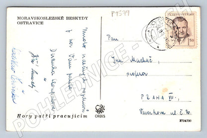 Pohlednice Moravskoslezské Beskydy Ostravice zimní pohled ČSR (P1579)