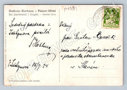 Pohlednice Jáchymov Radium Palace Hotel ČSR (P1589)