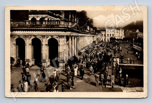 Pohlednice Karlovy Vary kolonáda Československo (P1590)