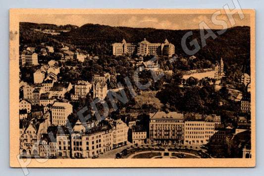 Pohlednice Karlovy Vary letecký pohled (P1596)