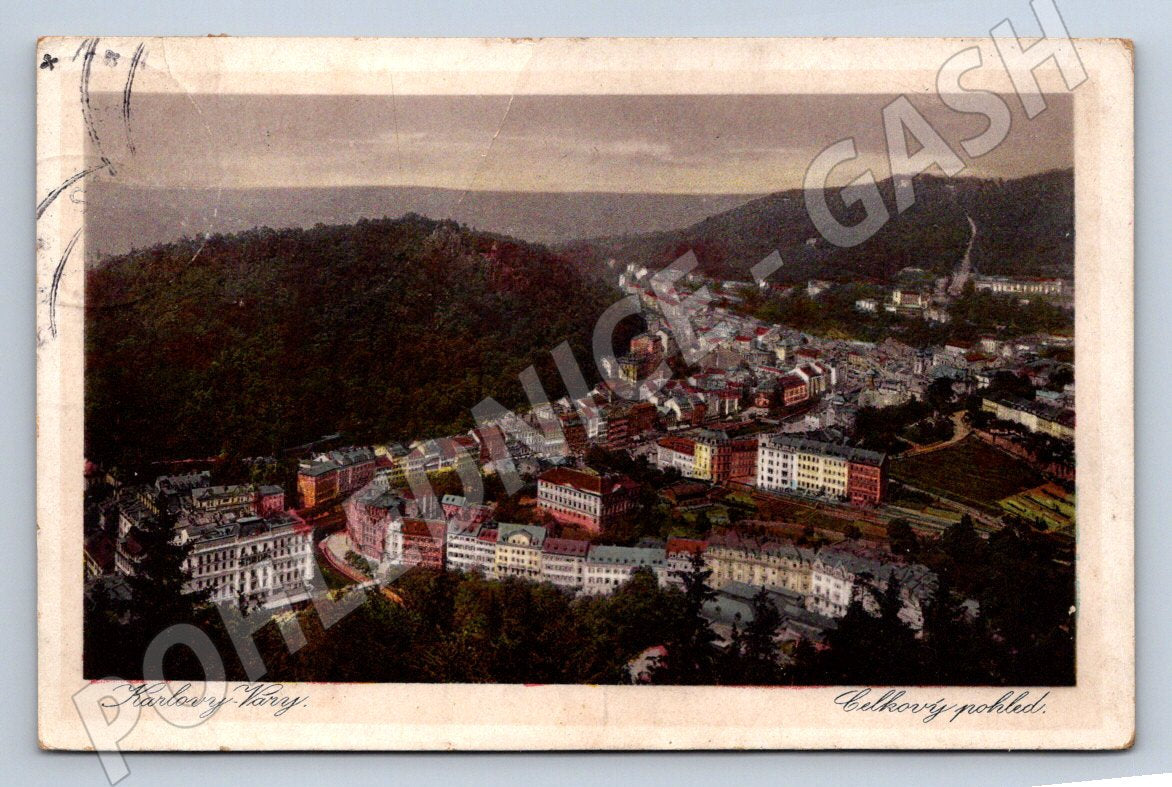Pohlednice Karlovy Vary celkový pohled (P1626)