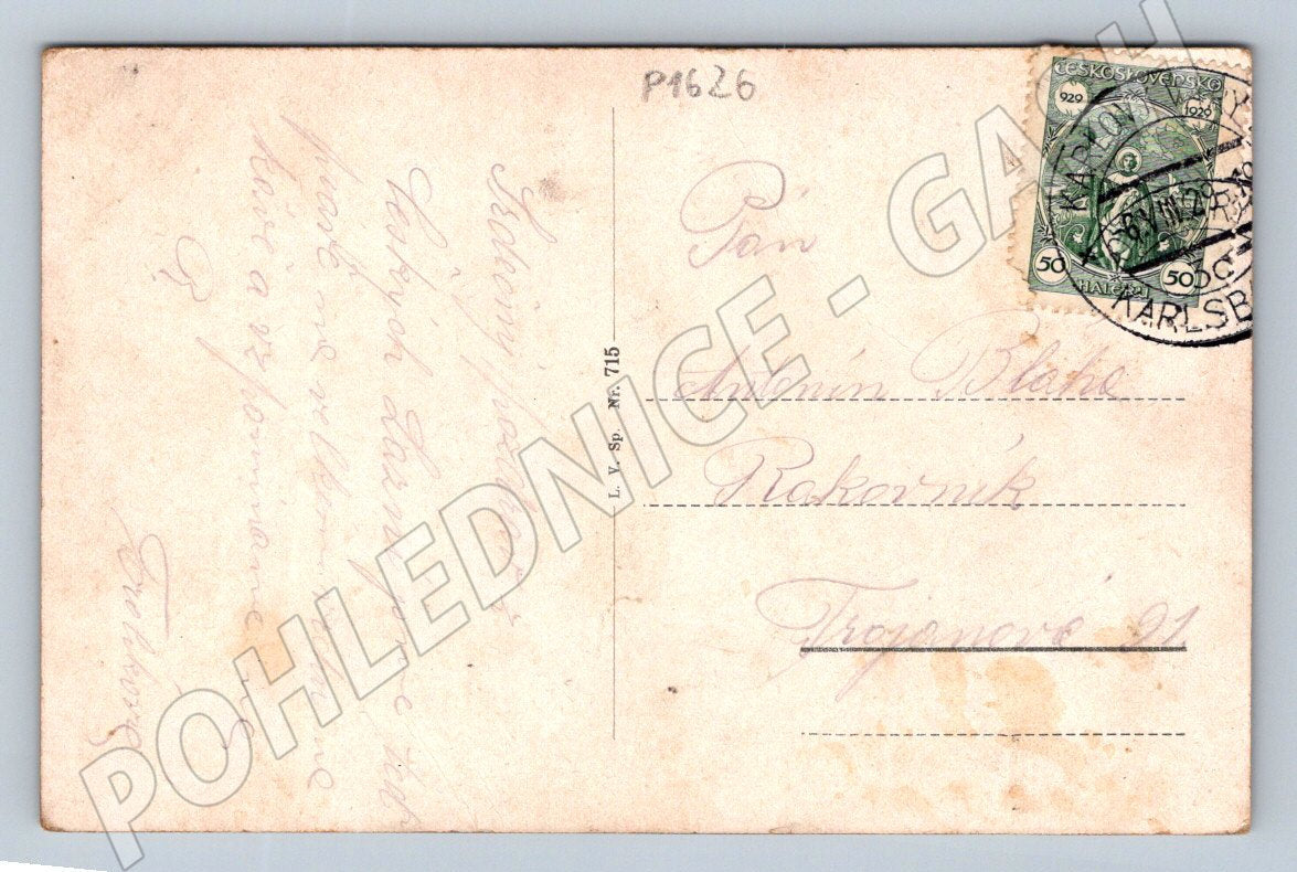 Pohlednice Karlovy Vary celkový pohled (P1626)