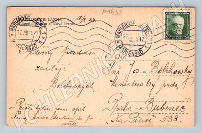 Pohlednice Mariánské Lázně Nové lázně 1934 (P1632)