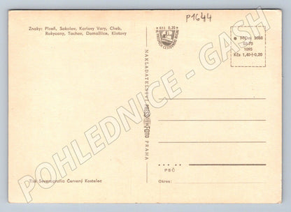 Pohlednice Západočeský kraj více záběrů měst erby (P1644)