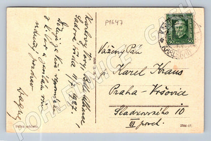 Pohlednice Karlovy Vary Hotel Imperial ČB 1927 (P1647)