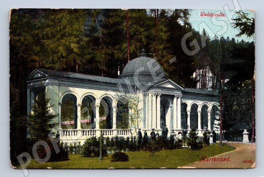 Pohlednice Mariánské Lázně Waldquelle 1909 (P1653)