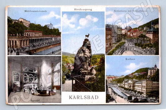 Pohlednice Karlovy Vary Karlsbad více motivů (P1661)