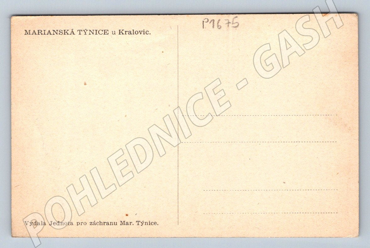 Pohlednice Mariánská Týnice u Kralovic památka (P1675)