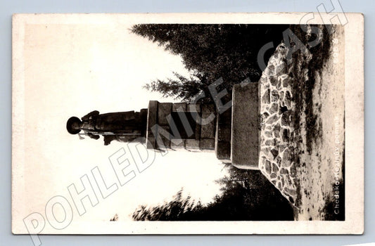 Pohlednice Chodsko Kozinův pomník 1936 (P1682)