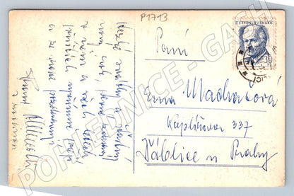 Pohlednice zimní krajina u řeky ČSR psaná (P1713)