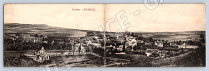 Pohlednice Husinec pozdrav panoramatická (P1714)