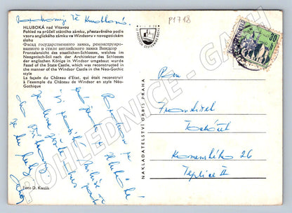 Pohlednice Hluboká nad Vltavou zámek PP (P1718)