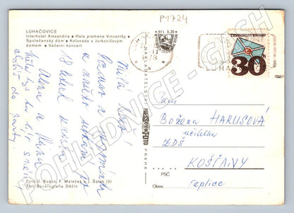 Pohlednice Luhačovice večerní raz (P1724)